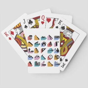 Jeu De Cartes Icônes d'amélioration de la construction et du bri