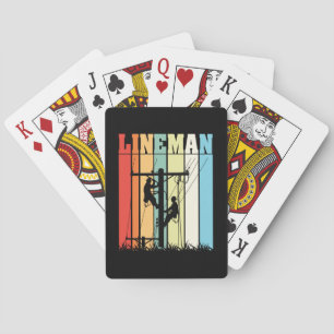 Jeu De Cartes Idée cadeau vintage pour électricien de ligne rétr