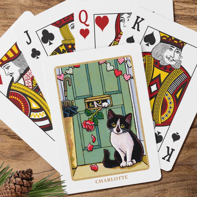 Jeu De Cartes Il doit être amour Cute Cat Nom personnalisé (Créateur téléchargé)