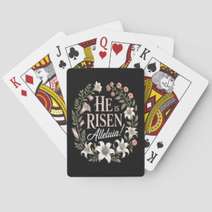 Jeu De Cartes Il Est Ressuscité Alleluia Floral Pâques Chrétien