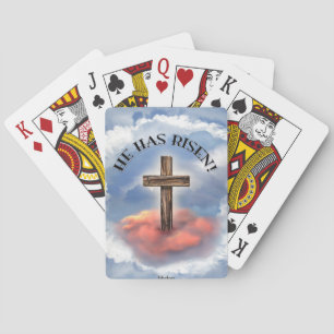 Jeu De Cartes Il Est Ressuscité Rugged Cross Avec Nuages