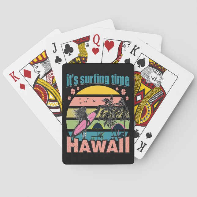 Jeu De Cartes Il est temps de surfer - Hawaii (dos)
