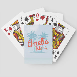 Jeu De Cartes Île d'Amélia Souvenir de plage de corail de Florid