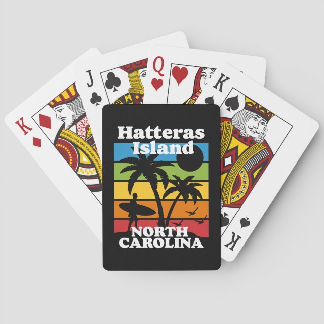 Jeu De Cartes Île Hatteras, Caroline du Nord (dos)