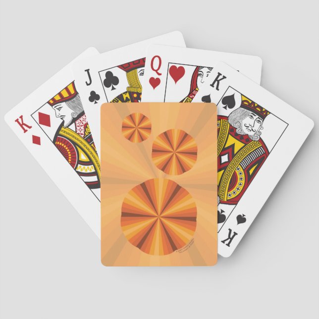 Jeu De Cartes Illusion Optique Orange Classic Playing Cartes (dos)