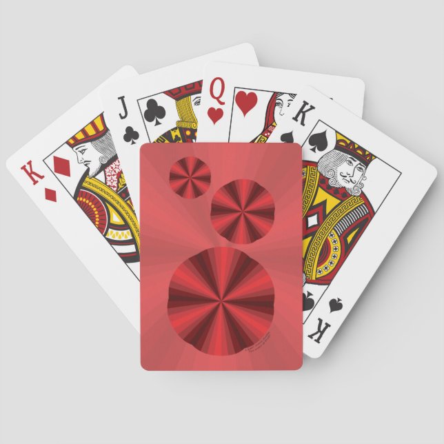 Jeu De Cartes Illusion Optique Rouge Classic Jouer Cartes (dos)