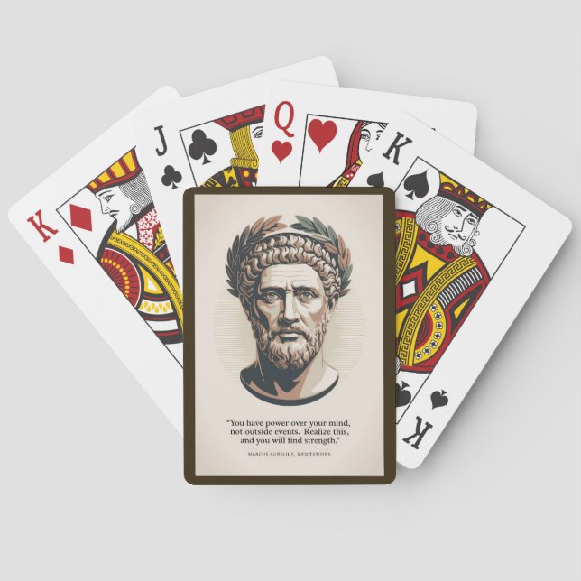 Jeu De Cartes Illustration d'art de citation de Méditations de M (dos)