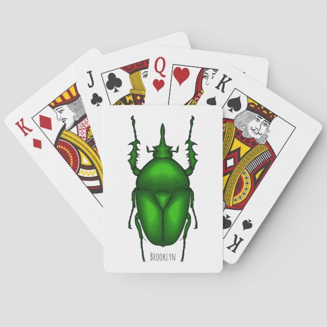 Jeu De Cartes Illustration de bug Mecynorhina torquata (dos)