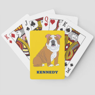 Jeu De Cartes Illustration de Bulldog anglais personnalisée