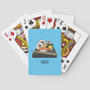 Jeu De Cartes Illustration de cartoon de sushi 