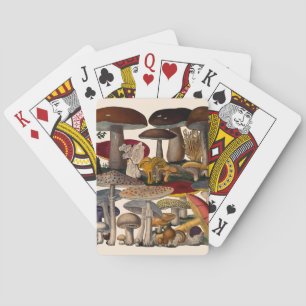 Jeu De Cartes Illustration de champignons vintage