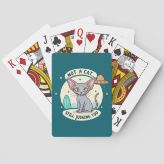 Jeu De Cartes Illustration de chat Sphynx OVNI sarcastique
