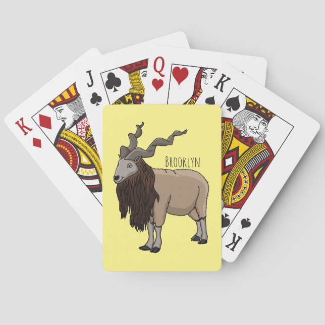 Jeu De Cartes Illustration de chèvre de Markhor (dos)