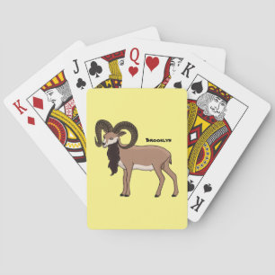 Jeu De Cartes Illustration de chèvre de Mouflon