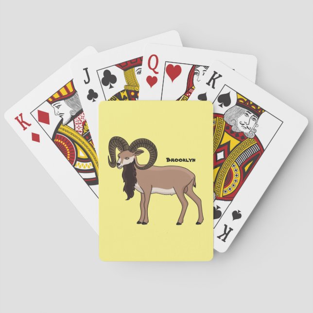 Jeu De Cartes Illustration de chèvre de Mouflon (dos)