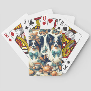 Jeu De Cartes Illustration de chien de papillon mignonne