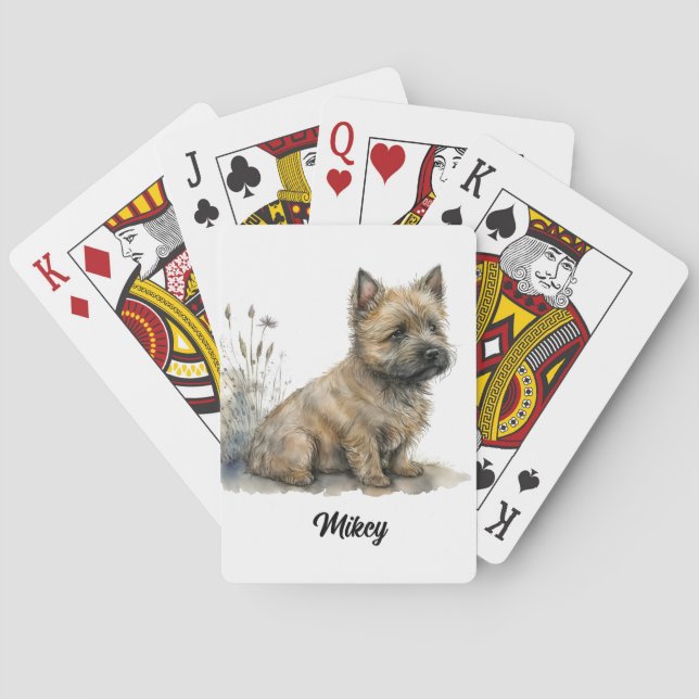 Jeu De Cartes Illustration de chien mignon - Cairn Terrier (dos)