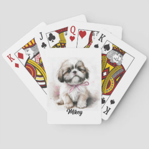 Jeu De Cartes Illustration de chien mignon - Chih Tzu