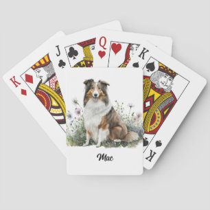 Jeu De Cartes Illustration de chien mignon - Colley