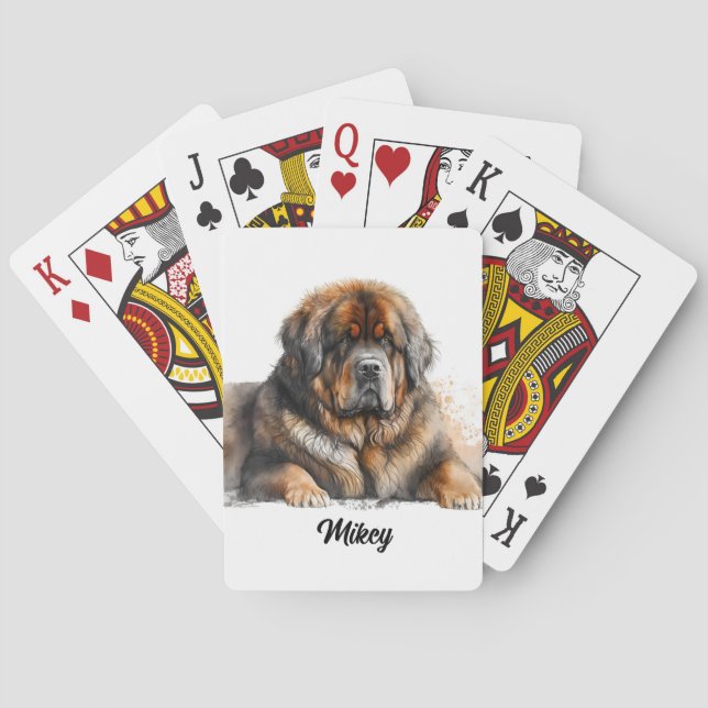 Jeu De Cartes Illustration de chien mignon - Mastiff (dos)