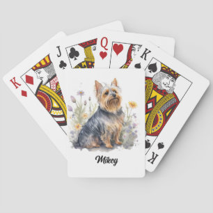 Jeu De Cartes Illustration de chien mignon - Silky Terrier