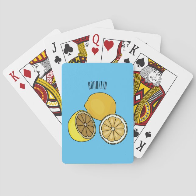 Jeu De Cartes Illustration de citron (dos)