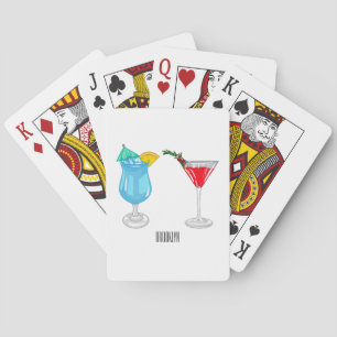 Jeu De Cartes Illustration de cocktail
