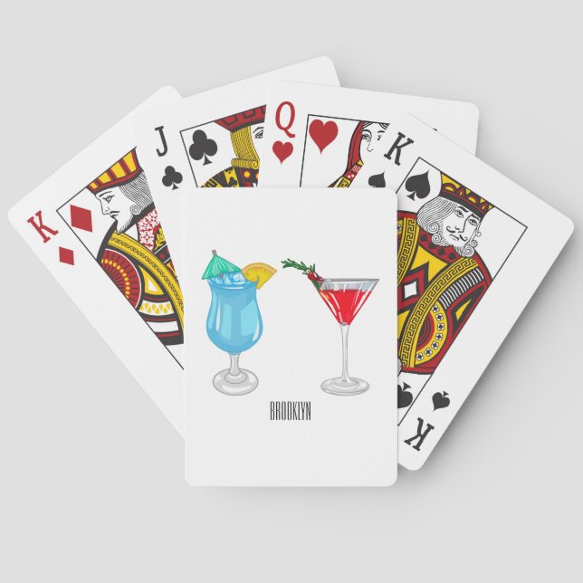 Jeu De Cartes Illustration de cocktail (dos)