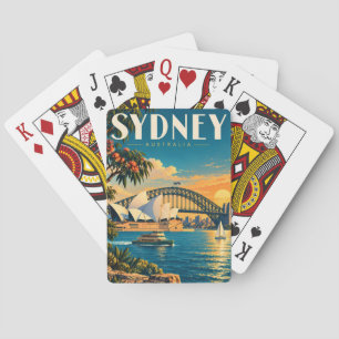 Jeu De Cartes Illustration de coucher de soleil à Sydney Austral