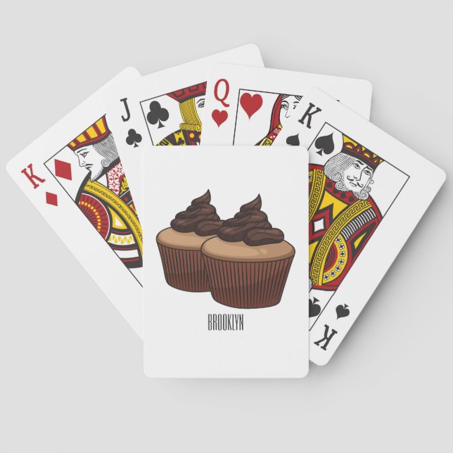Jeu De Cartes Illustration de Cupcake (dos)