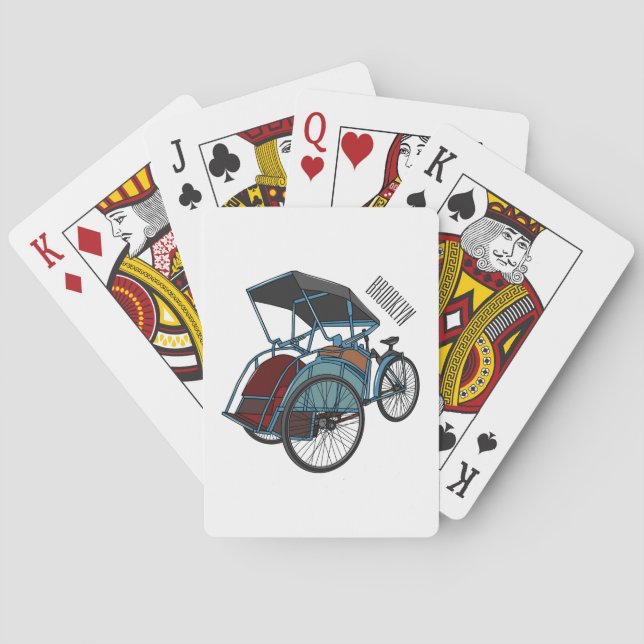 Jeu De Cartes Illustration de cyclo-pousse (dos)