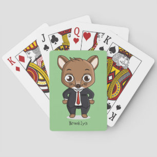 Jeu De Cartes Illustration de dessin animé de rat mignon