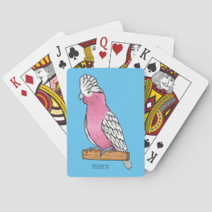 Jeu De Cartes illustration de dessin animé d'oiseau Galah 