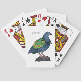 Jeu De Cartes illustration de dessin animé d'oiseau pigeon de Ni
