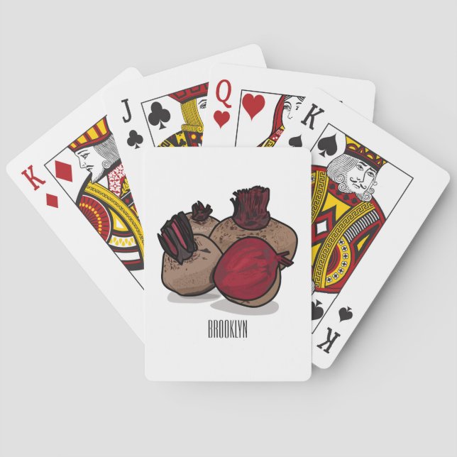 Jeu De Cartes Illustration de dessin sur la betterave (dos)