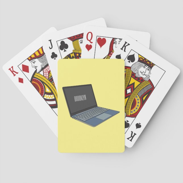 Jeu De Cartes Illustration de dessin sur ordinateur portable (dos)
