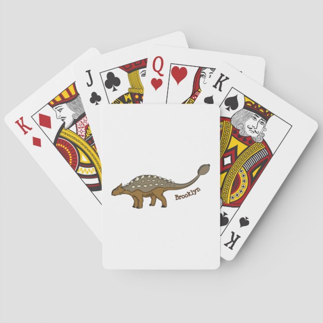 Jeu De Cartes Illustration de dinosaure blindé Ankylosaurus (dos)