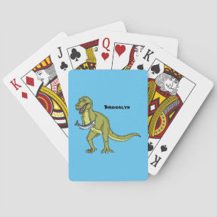 Jeu De Cartes Illustration de dinosaure T rex drôle
