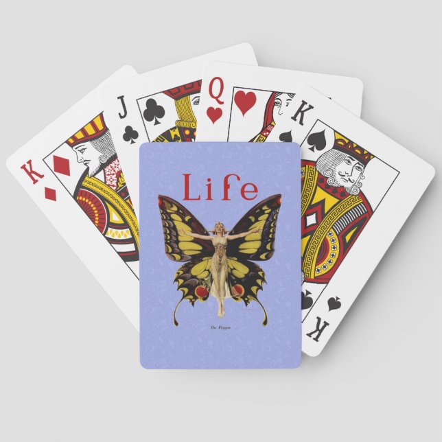 Jeu De Cartes Illustration de femme de Leyendecker papillon Flap (dos)