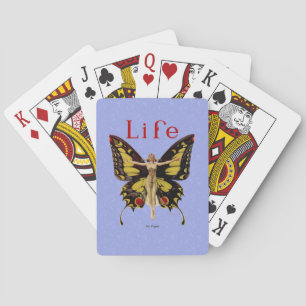 Jeu De Cartes Illustration de femme volant papillon flapper
