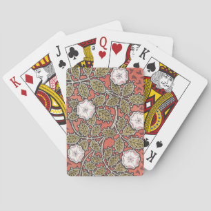 Jeu De Cartes Illustration de fleur d'art de rose sauvage vintag