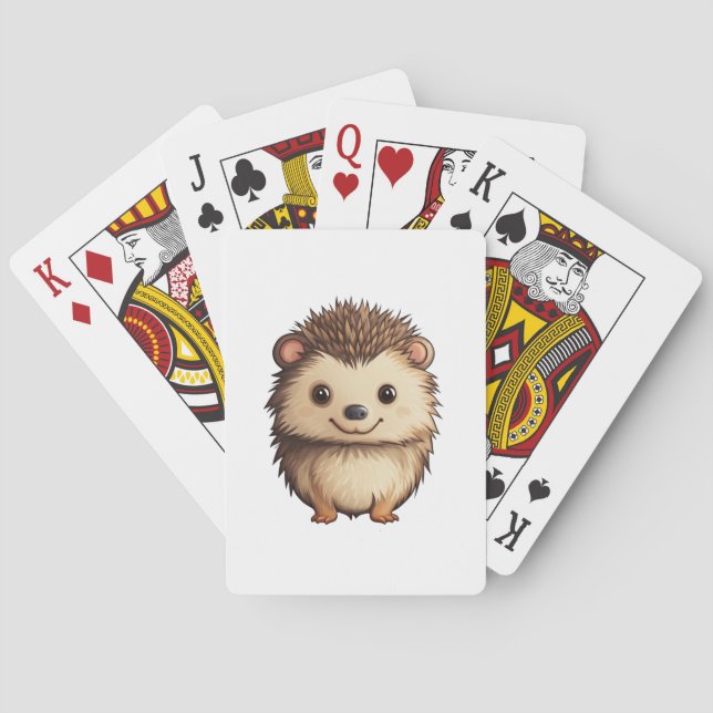 Jeu De Cartes Illustration de hérisson de dessin (dos)