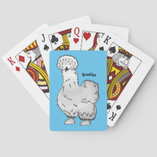 Jeu De Cartes Illustration de la caricature du poulet Silkie