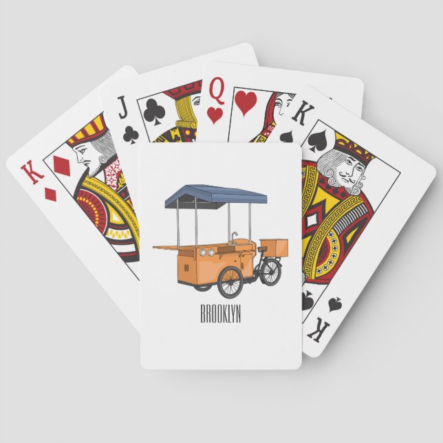 Jeu De Cartes Illustration de la carotte de vélo (dos)