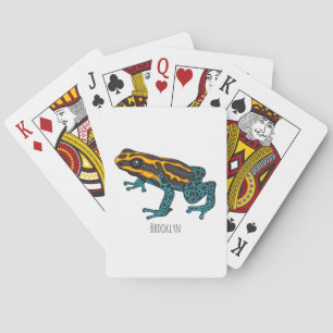 Jeu De Cartes Illustration de la grenouille à fléchettes de pois