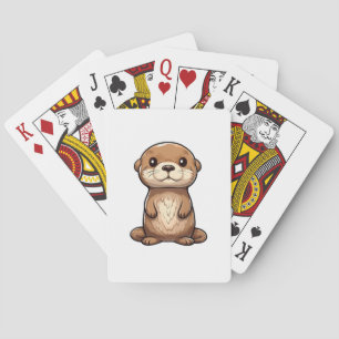 Jeu De Cartes Illustration de la loutre de dessin