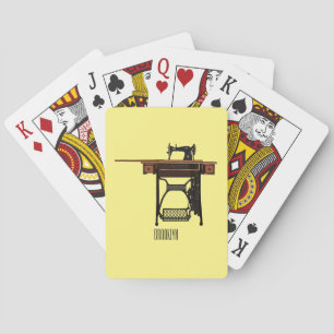 Jeu De Cartes Illustration de la machine à coudre