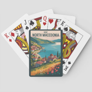 Jeu De Cartes Illustration de la skyline de Macédoine du Nord Ar