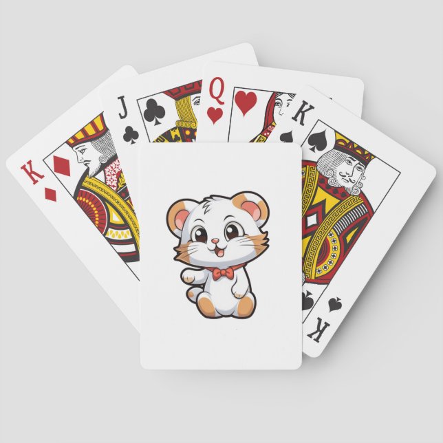Jeu De Cartes Illustration de la souris de dessin (dos)