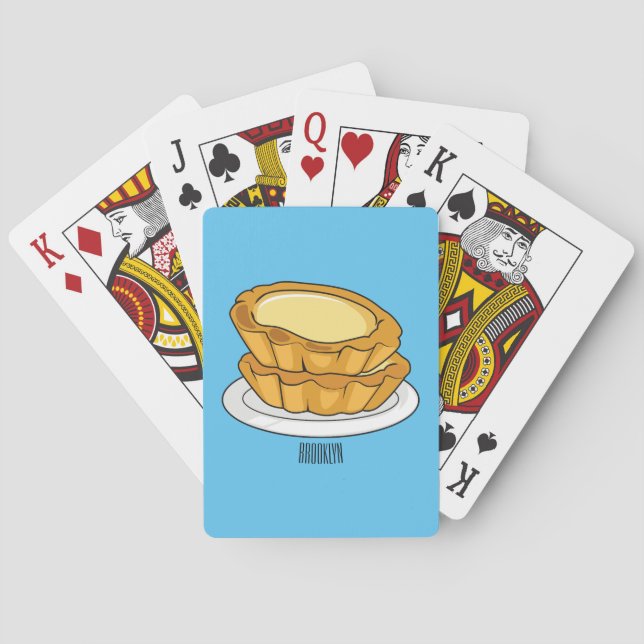 Jeu De Cartes Illustration de la tarte à l'oeuf (dos)
